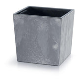 Prosperplast Urbi Square Low Beton Effect Planter 24x24x23.5cm - Marengo